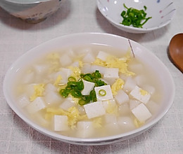 山药豆腐蛋汤的做法