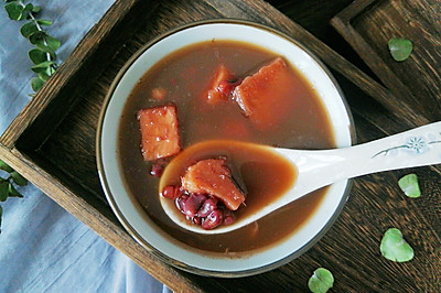 榴莲壳红豆汤