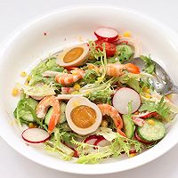 #解腻开胃就吃它#蟹柳虾仁什锦沙拉蔬菜的做法图解9