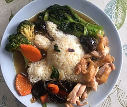 鸡腿饭娃娃们盘子都舔了的做法