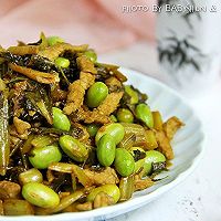 #太太乐鲜鸡汁蒸鸡原汤#超下饭的雪菜毛豆肉丝的做法图解8