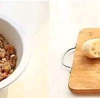 猪肉莲藕饺子的做法图解2