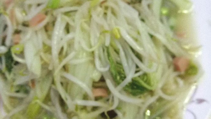 豆芽炒青菜