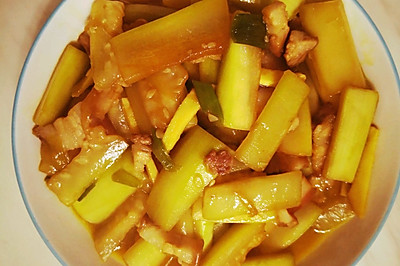 五花肉炒瓠子