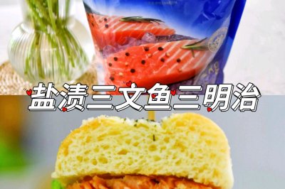 低脂营养美味——盐渍三文鱼三明治