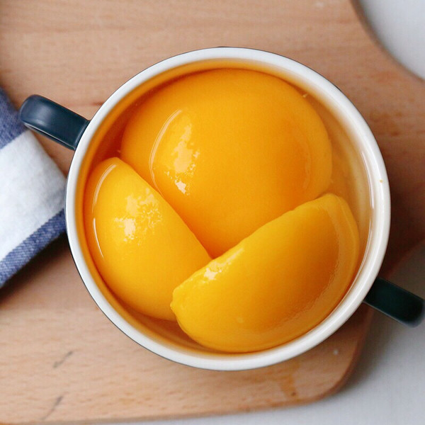 黄桃罐头摆盘造型图片