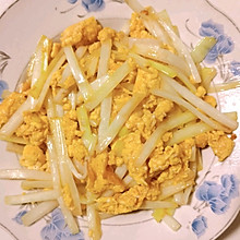 简单的美味鸡蛋炒韭黄