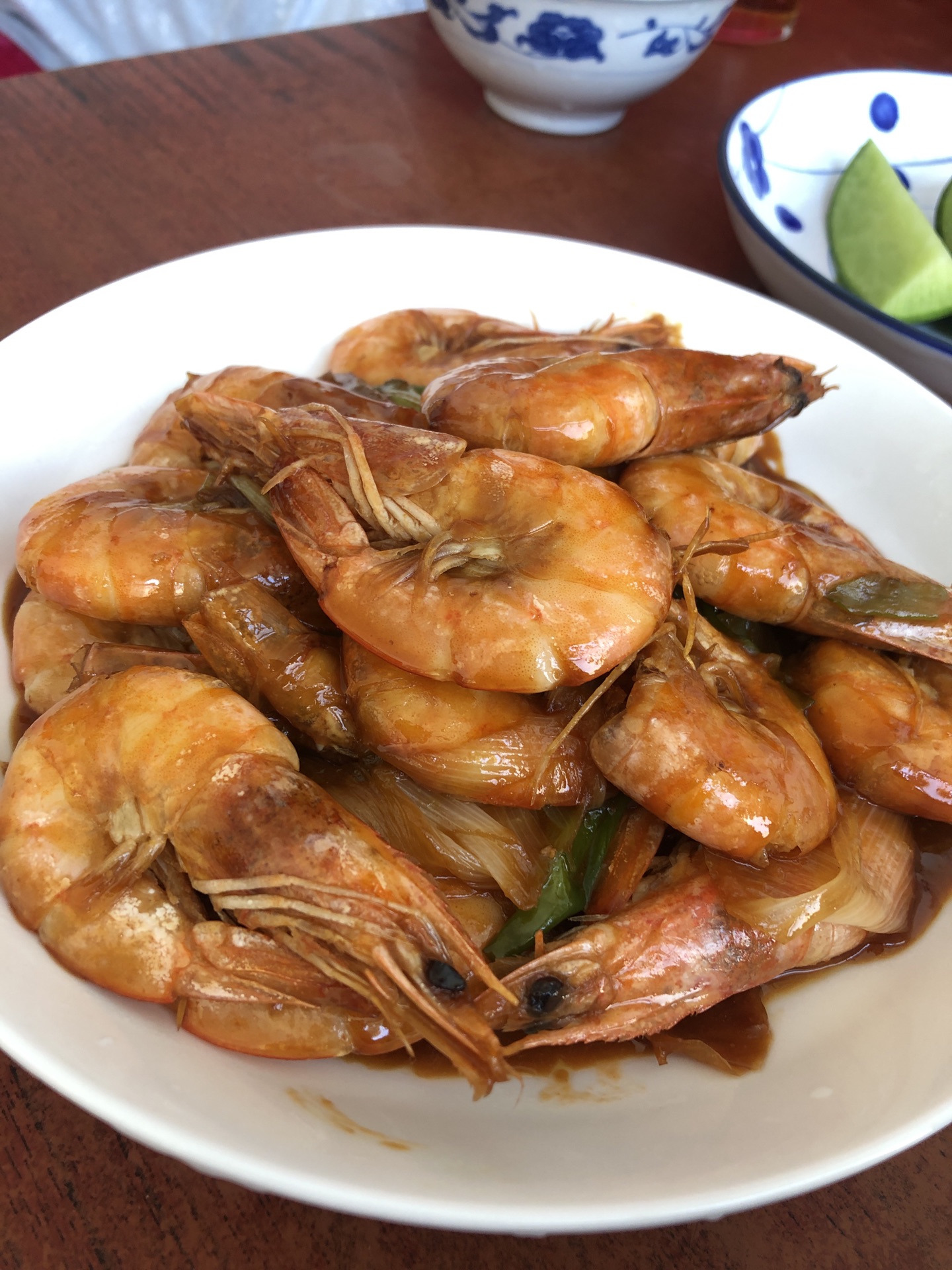 Braised prawns