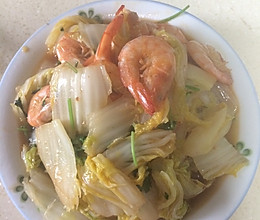 大白菜炒虾的做法