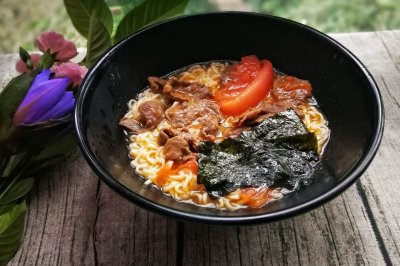 番茄牛肉紫菜面