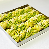 抹茶奶酥排包的做法图解17