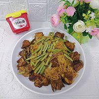 #刘畊宏女孩减脂饮食#豆角排骨焖面线的做法图解12