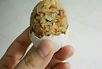 咸鸭蛋灌糯米饭的做法