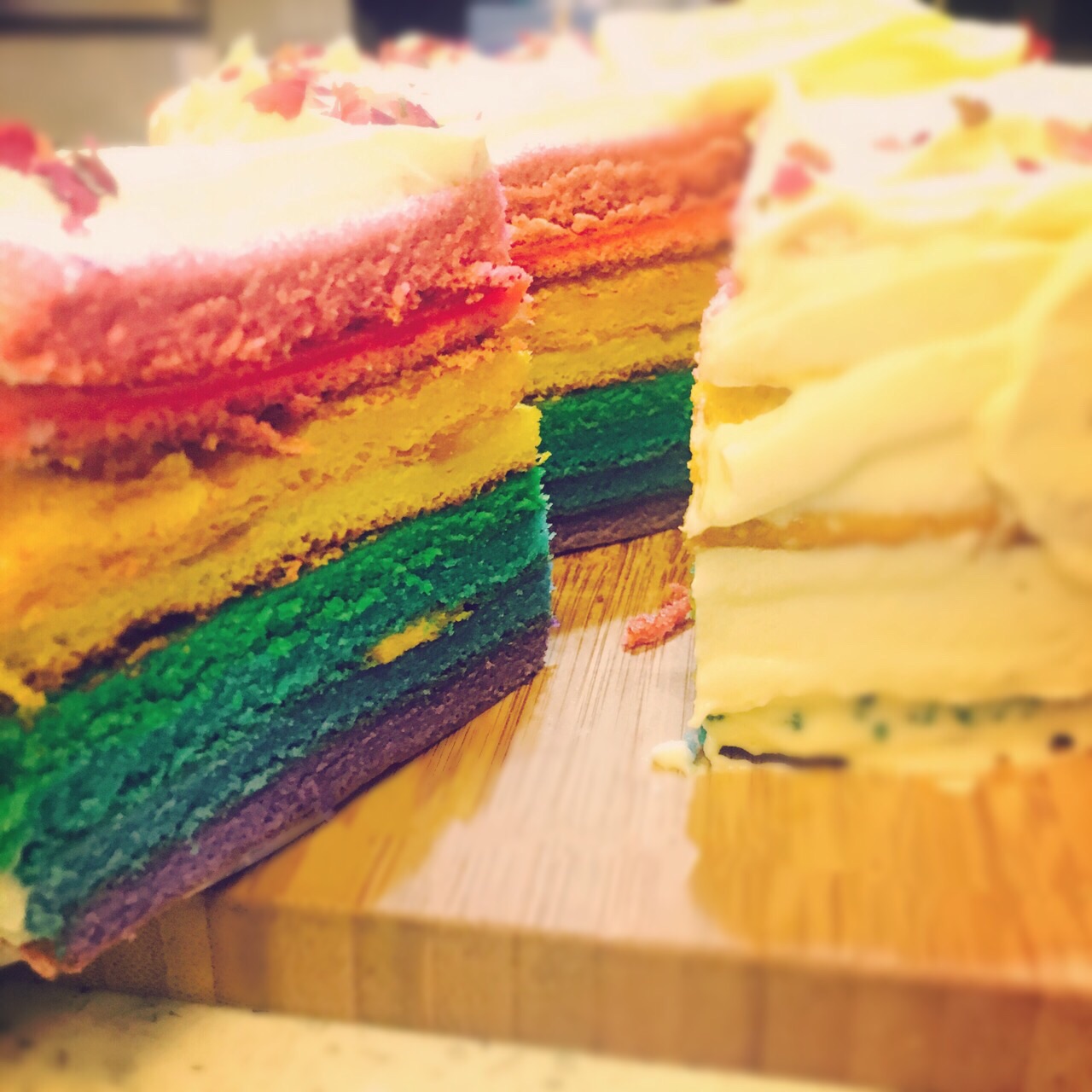 彩虹蛋糕的做法_【图解】彩虹蛋糕怎么做如何做好吃_彩虹蛋糕家常做法大全_米小米的厨娘_豆果美食