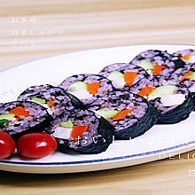 宝宝营养餐—桃红大虾寿司卷