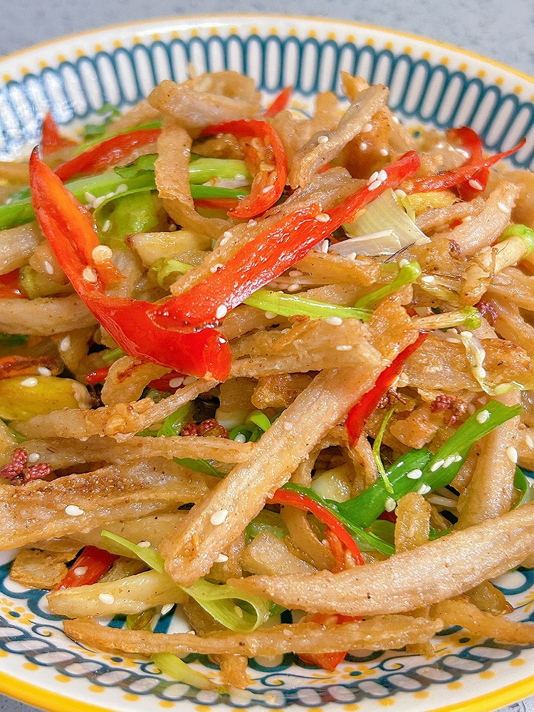干煸藕丝的做法
