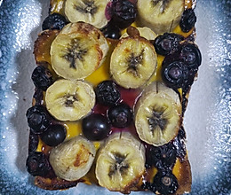 香蕉蓝莓烤土司的做法
