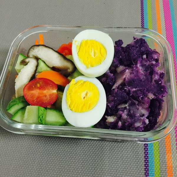 上班族午餐之紫薯土豆泥沙拉