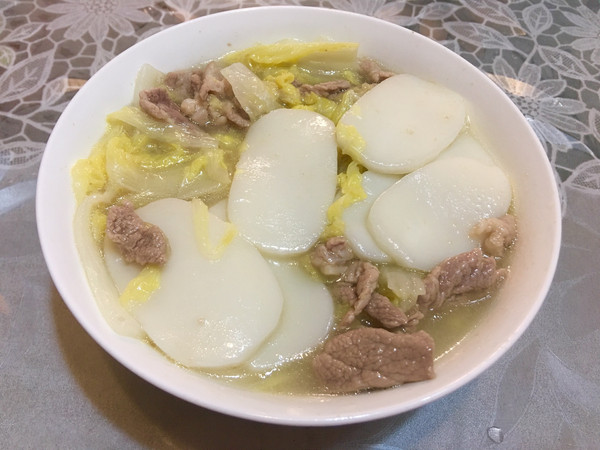 白菜肉丝年糕