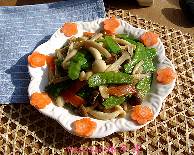 菌菇荷兰豆的做法