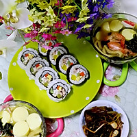 金枪鱼紫菜寿司卷的做法图解13