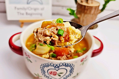 天冷汤暖人，给家人煮个汤－番茄豆腐肥羊汤，开胃补钙又浓郁鲜美