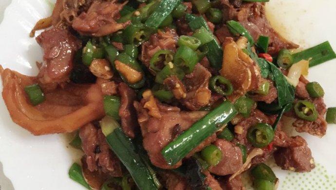 美椒炒鸭