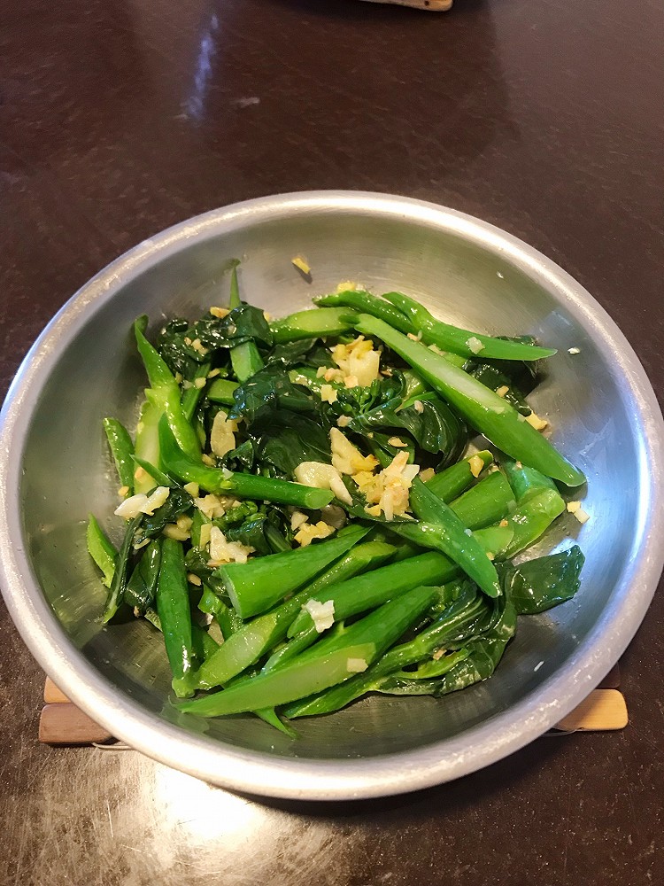 姜末炒芥兰的做法
