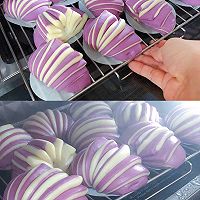 治愈系面食～紫薯双色贝壳花卷的做法图解5
