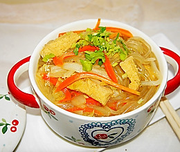 #橄榄中国味 感恩添美味#白菜冻豆腐炖粉条的做法