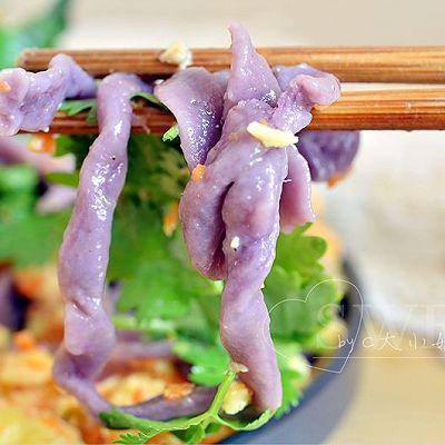 手工紫薯面