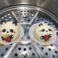【蒸】熊猫胖达奶黄奶酪包的做法图解5