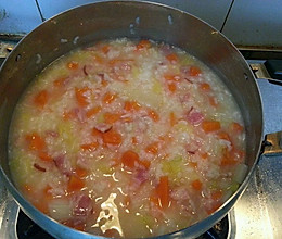 培根胡萝卜蔬菜粥的做法