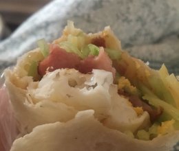 培根鸡蛋卷饼的做法