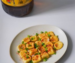 #菜油就选外婆乡，新鲜开榨抢先尝#香煎包浆豆腐的做法