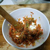 辅食鲜虾蔬菜饼的做法图解4
