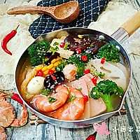 骨汤海鲜冒菜#冬天就要吃火锅#的做法图解9