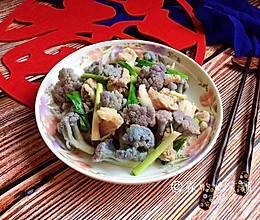 家常小炒  紫花菜炒五花肉的做法