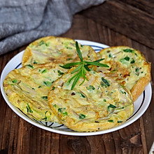 蟹味菇青菜蛋饼