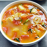 西红柿土豆汤的做法图解5
