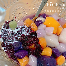 紫糯米酒酿芋圆