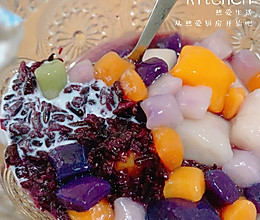紫糯米酒酿芋圆的做法