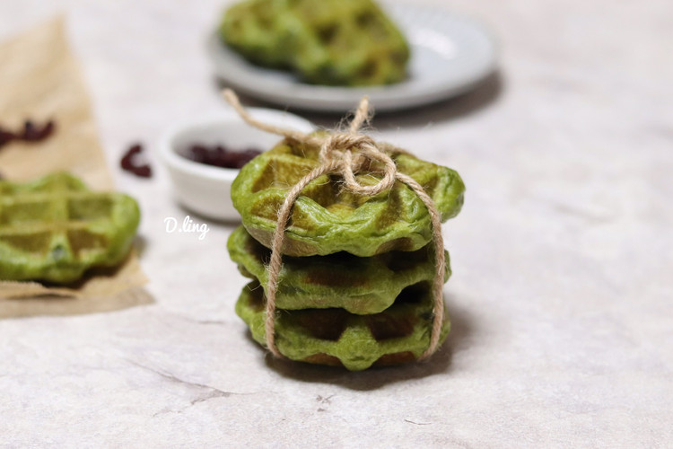 抹茶蜜豆松饼的做法