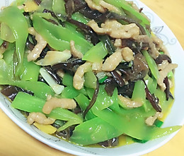 木耳莴笋肉丝的做法