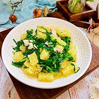 #带着美食出去浪#肉皮咸肉片炒韭菜的做法图解8