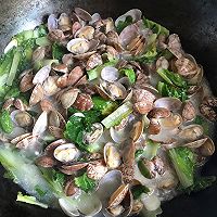 小白菜炖红岛蛤蜊的做法图解7