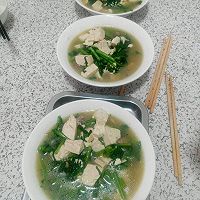 茼蒿炖东北豆腐的做法图解4