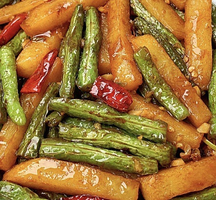 土豆烧豆角的做法
