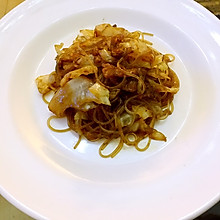 粉丝肉末炒包菜