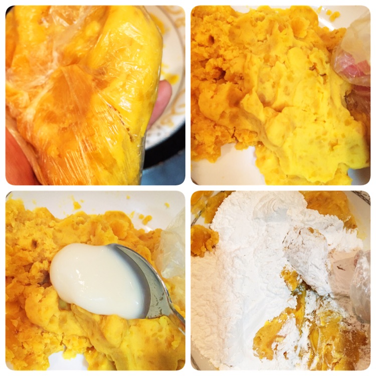 奶香红薯豆沙馅饼#儿童早餐#的做法图解2